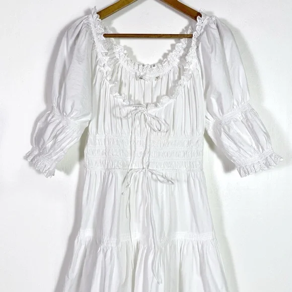 Doen Bardot Dress White - Picture 5 of 10
